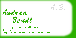 andrea bendl business card